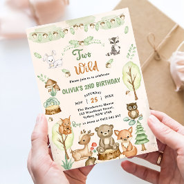 Invitación Woodland Animals 2º Fiesta de cumpleaños