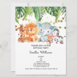 Invitación Woodland Animals Adventure Baby Shower