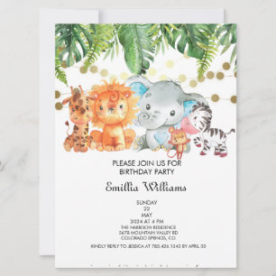 Invitación Woodland Animals Adventure Baby Shower