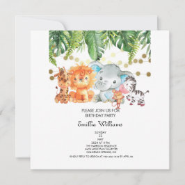 Invitación Woodland Animals Adventure Baby Shower