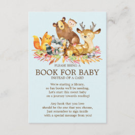 Invitación Woodland Animals Baby Shower Book for Baby