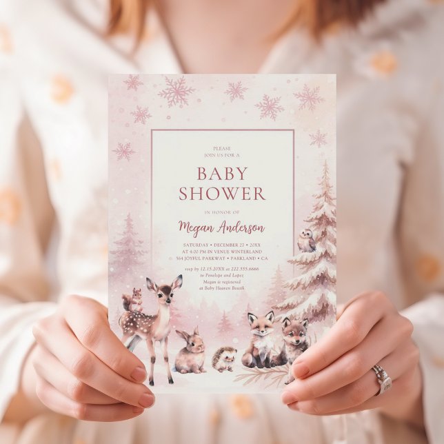 Invitación Woodland Animals Baby Shower Invitation (Subido por el creador)