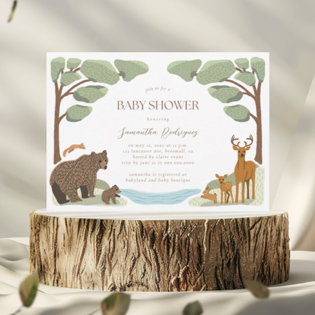 Invitación Woodland Animals Boy Baby Shower (Subido por el creador)
