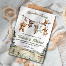 Woodland Animals Clothesline Forest Baby Shower