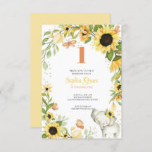 Woodland Animals Rubor  Floral primer cumpleaños