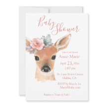 Woodland Animals Rustic Deer Watercolor Baby