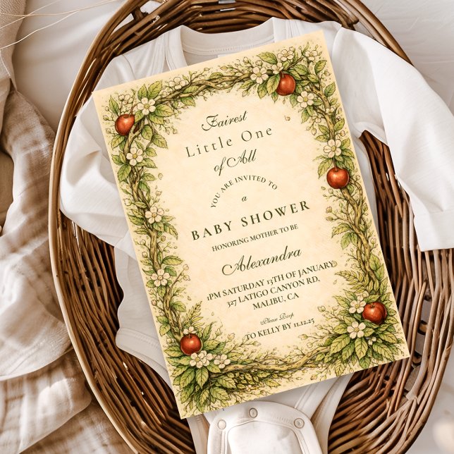 Invitación Woodland Apple Storyboo Baby Shower (Subido por el creador)