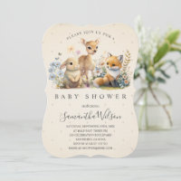 Woodland Baby Fox Deer Bunny Easter Baby Shower In