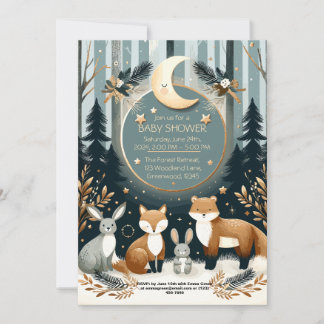 Invitación Woodland Baby Shower