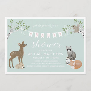 Invitación Woodland Baby Shower