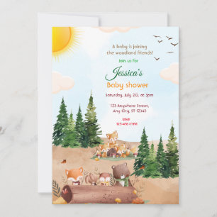 Invitación Woodland Baby Shower