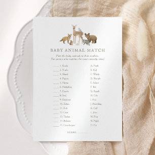 Invitación Woodland Baby Shower Baby Match