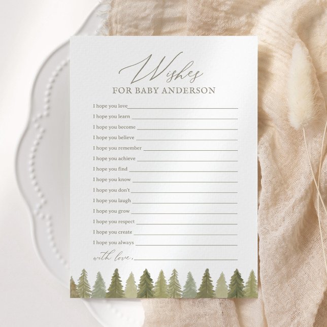 Invitación Woodland Baby Shower desea un bebé (Subido por el creador)