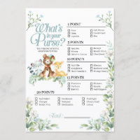 Woodland Baby Shower ¿Qué hay en tu juego de bolso