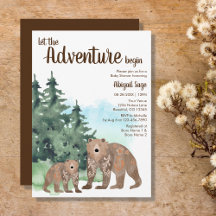 Woodland Bears Adventure Neutral Baby Shower