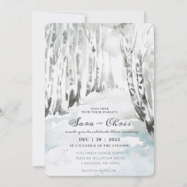 Invitación Woodland | Birch Forest Watercolor