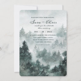 Invitación Woodland | Boda de acuarela de bosque