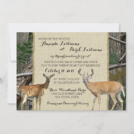 Invitación Woodland Buck and Doe Boda
