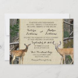 Invitación Woodland Buck and Doe Boda