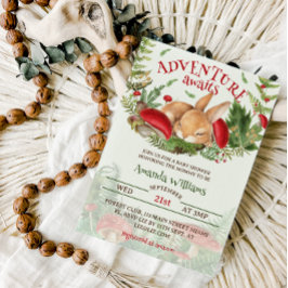Invitación Woodland Bunny Baby Shower