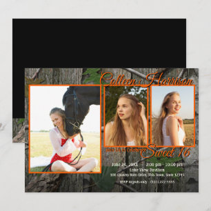 Invitación Woodland Camo Sweet 16 Foto