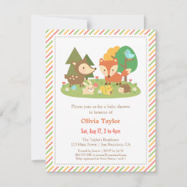 Invitación Woodland Creations Animal Baby Shower