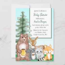 Invitación Woodland Creations Baby Shower