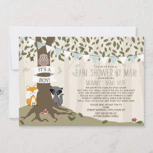 Invitación Woodland Creations Social Distance Mail Shower