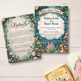 Invitación Woodland Enchanted Forest Castle Fairytale Boda