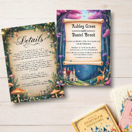 Invitación Woodland Enchanted Forest Castle Fairytale Boda