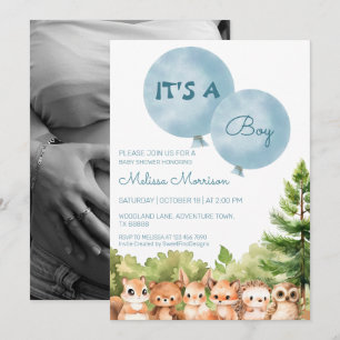 Invitación Woodland es un joven Baby Shower