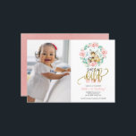 Invitación Woodland es una salvaje foto primer cumpleaños<br><div class="desc">Animados animales de bosque, es una invitación salvaje de un primer cumpleaños, fácil de personalizar con tus detalles. Compruebe que la colección contiene elementos coincidentes. PERSONALIZACIÓN: Si necesita personalización del diseño, póngase en contacto conmigo por chat; si necesita información sobre su pedido, opciones de envío, etc., póngase en contacto directamente...</div>