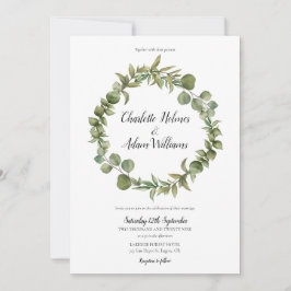 Invitación Woodland Eucalyptus Greenery Boda
