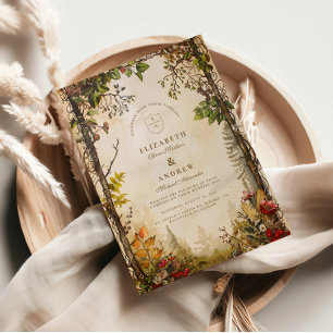 Invitación Woodland Fall Forest Boda