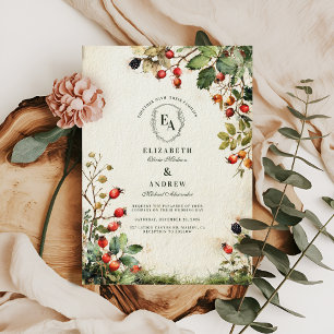 Invitación Woodland Foraged Berry Boda