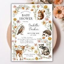 Woodland Forest Animals Baby Shower