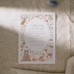 Invitación Woodland Forest Animals Baby Shower<br><div class="desc">Celebra la próxima llegada de tu pequeño con nuestra encantadora Invitación de Baby Shower de Woodland Forest Animals. El diseño se compone de un borde acuático pintado a mano que incluye una colección adorable de criaturas y elementos de los bosques: conejo conejo, búho, mapache, oso, ardilla, zorro, ciervo, erizo, pichón,...</div>