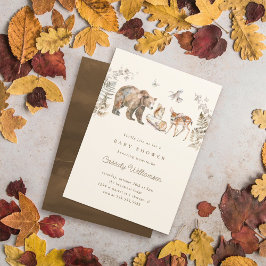 Invitación Woodland Forest Animals Gender Neutral Baby Shower