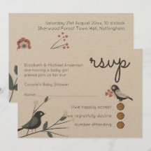 Woodland Forest Animals Parejas BABY SHOWER