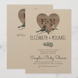 Invitación Woodland Forest Animals Parejas BABY SHOWER