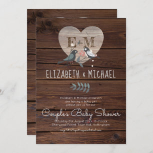 Invitación Woodland Forest Animals Parejas BABY SHOWER