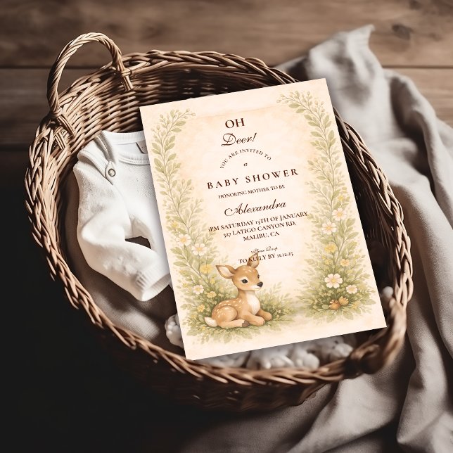 Invitación Woodland Forest Baby Shower (Subido por el creador)