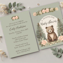 Invitación Woodland Forest Bear
