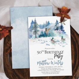 Invitación Woodland Forest Nature 50th Birthday Party