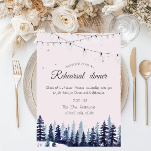 Invitación Woodland,Forest,Pine Tresal Cena