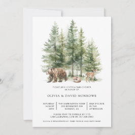 Invitación Woodland Forest Story Baby Shower