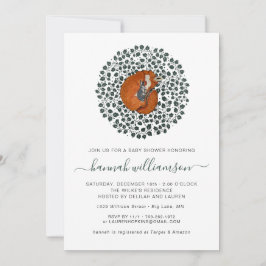 Invitación Woodland Fox & Hare | Baby Shower forestal