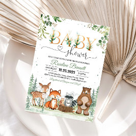 Invitación Woodland Gender Neutral Woodland Baby Shower