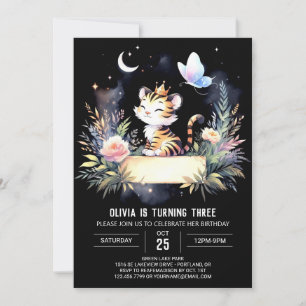 Invitación Woodland Happy Tiger Birday