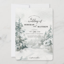 Invitación Woodland | Invitati de la nevada acuática del bosq